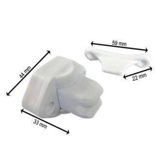 1 - Butée de porte mobile blanche pour porte extérieure et rangement dans les camping-cars et caravanes